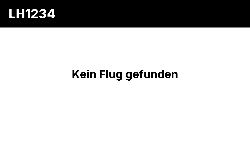 E-Ink-Anzeige eines Flugs von Frankfurt nach Berlin, kurz vor der Landung